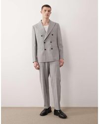 ASOS - Double Breasted Colbert Met Normale Pasvorm - Lyst