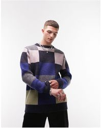 TOPMAN Knitted Jumper With Mix Scale 