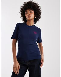 Calvin Klein - Calvin klein - t-shirt à logo imprimé gel - bleu marine et - Lyst