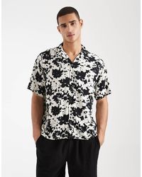 JJ Rebel - Short Sleeve Shirt With Floral Print - Lyst
