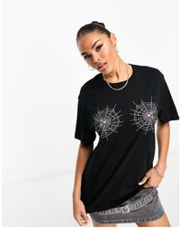 In The Style - T-shirt à motif toiles d'araignées - Lyst