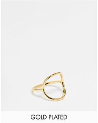 ASOS - – ring mit offenem kreis-design und 14-karat-vergoldung - Lyst