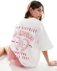 ASOS - T-shirt oversize avec imprimé « urban district los angeles » - Lyst