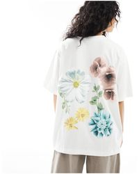 ASOS - T-shirt coupe boyfriend avec imprimé garden club au dos - Lyst