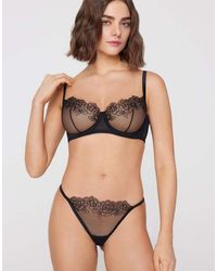 Tezenis - Paris Fleur Noir Balconette Bra - Lyst