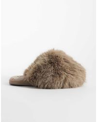 SEQWL - Fluffy Pantoffels Met Pompons - Lyst