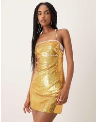 Collective The Label - Lace-Up Back Mini Dress - Lyst