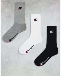 Champion - Pack De 3 Pares De Calcetines Deportivos De Varios Colores De - Lyst