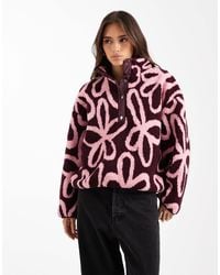 ONLY - Button Down Borg Fleece - Lyst