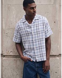 ASOS - Relaxed Revere Textured Check Shirt - Lyst