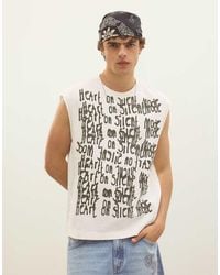 Bershka - Printed Vest Top - Lyst