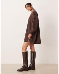 ASOS - Circular Design Dipped Hem Mini Sweats Dress - Lyst