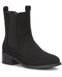 SEQWL - Chelsea Ankle Booties Low Block Heel With Elastic Panels - Lyst