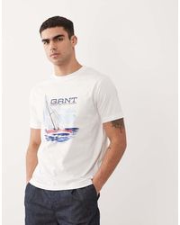GANT - Coastal Print T-shirt - Lyst