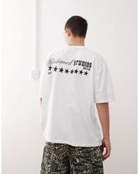 Reclaimed (vintage) - Boxy Oversized T-shirt With Back Graphic Print - Lyst