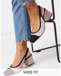 ASOS Розовые Туфли Для Широкой Стопы С Ремешком На Пятке - Черный