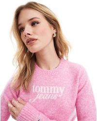 Tommy Hilfiger - Maglione Acceso Con Scritta Rétro - Lyst
