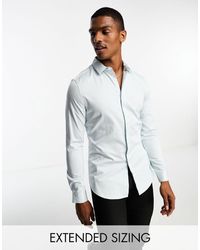 ASOS - Wedding Premium Skinny Sateen Shirt - Lyst