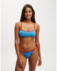 Cotton On - Fixed Tie Side Brazilian Bikini Bottom - Lyst