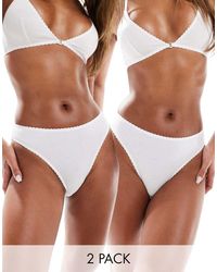 ASOS - 2 Pack Mila Cotton Brazilian Brief - Lyst