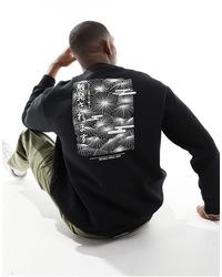SELECTED - – sweatshirt mit rundhalsausschnitt und japanischem aufdruck hinten - Lyst