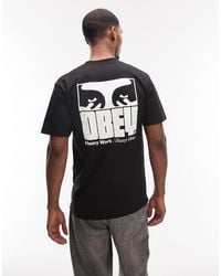 Obey - Heavy Ideas Logo T-shirt With Back Print - Lyst