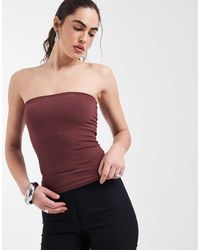 ASOS - Bra Free Seamless Rib Bandeau - Lyst