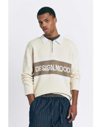 Pull&Bear - Polo zippé texturé - cassé - Lyst