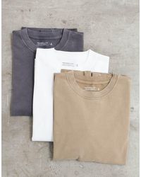 Abercrombie & Fitch - 3 Pack Premium Heavyweight T-shirt - Lyst