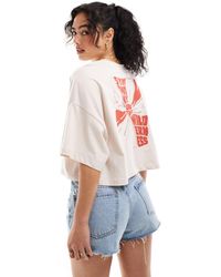 ONLY - 'symphony Of The Wilderness' Back Graphic Cropped Tee - Lyst
