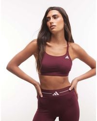 adidas Originals - Adidas Training Optime Essentials Light Support Sports Bra - Lyst