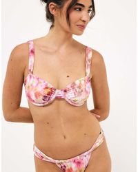 NA-KD - Wide Strap Draped Bikini Bra - Lyst