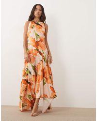 ASOS - Sleeveless Racer Hanky Hem Maxi Dress - Lyst