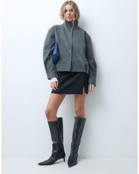 ONLY - Chaqueta Bomber Con Cuello Alzado En Gris - Lyst