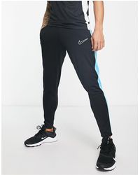 Nike Football - Academy dri-fit - joggers neri blu e indaco con pannelli - Lyst