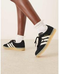 adidas Originals - Zapatillas De Deporte Negras Y Blancas Con Volantes Gazelle Indoor De - Lyst