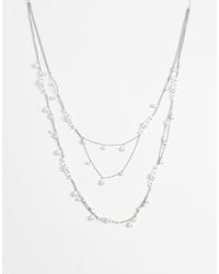 Reclaimed Vintage - Long Line Layered Pearl Necklace - Lyst