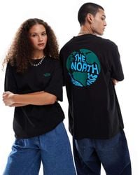 The North Face - Globe Back Print Oversized T-shirt - Lyst