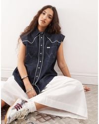 Wrangler - – ärmelloses western-jeanshemd - Lyst