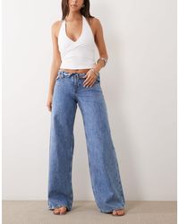 Cotton On - Jean ample à taille basse et rabat - poisson - Lyst