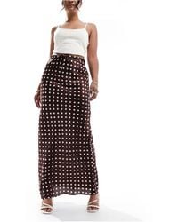 Style Cheat - Satin Maxi Skirt With Tie Waist - Lyst