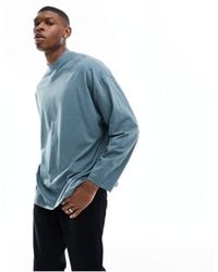 ASOS - Oversized Long Sleeved T-shirt With Turtle Neck - Lyst