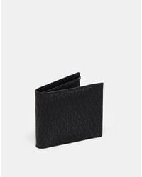 Armani Exchange - Logo Embossed Coin Pocket Bifold Leather Wallet - Lyst