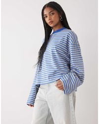Lioness - Bloom Cotton Blend Long Sleeve Crew Neck Boxy T-shirt - Lyst
