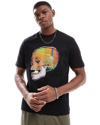 Paul Smith - Camiseta Negra Con Estampado De Logo Y Calavera De - Lyst
