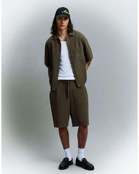 Bershka - Waffle Short Sleeve Shirt (Co-Ord) - Lyst