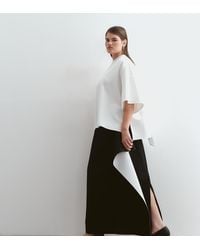 ARRANGE - Curve Tailored Midi Skirt With Contrast Drape Detail - Lyst