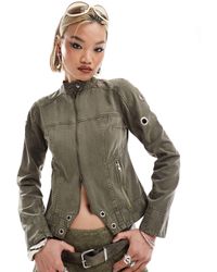 Collusion - Co-ord Iconic Moto Jacket With Eyelets - Lyst
