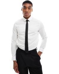 ASOS - Chemise ajustée élégante en popeline facile à repasser - Lyst