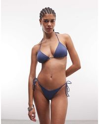 Monki - Mix And Match Tie Side Bikini Bottom - Lyst